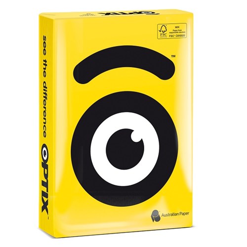 OPTIX COLOURED COPY PAPER A4 80gsm Tera Yellow